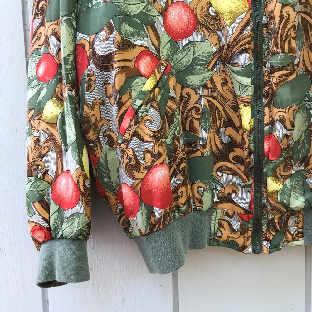 Vintage Silk Italian Hooded Bomber Jacket - Picture 4 of 12